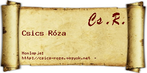 Csics Róza névjegykártya